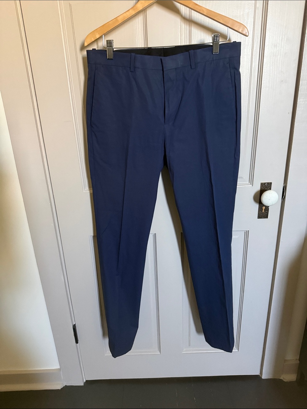 Theory Men's Navy Straight Dress Pants